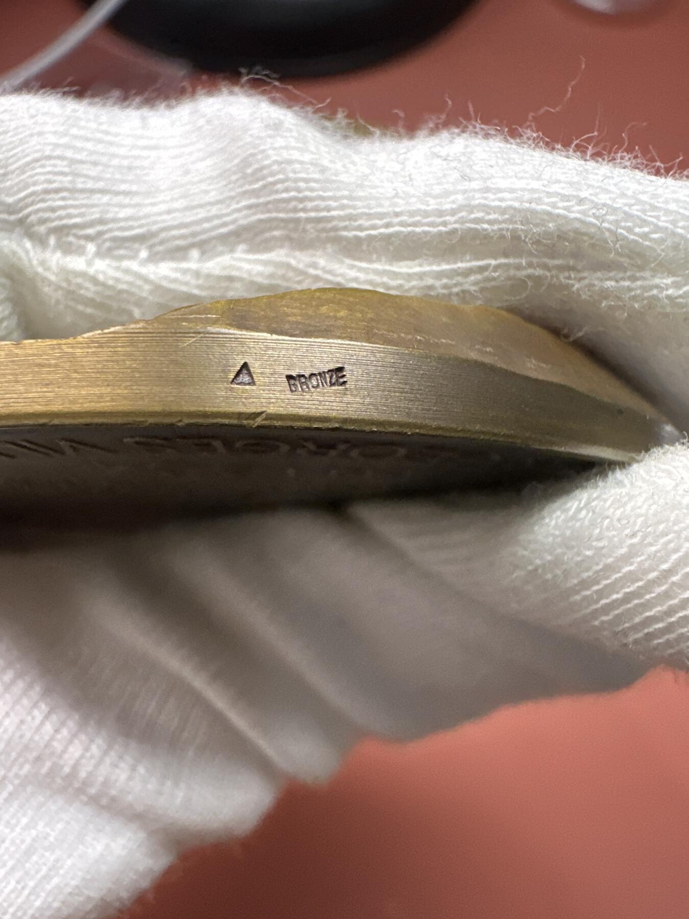 12.4铜章专场 1934年法国市政新闻业工会50周年纪念铜章 作者B. Cogne