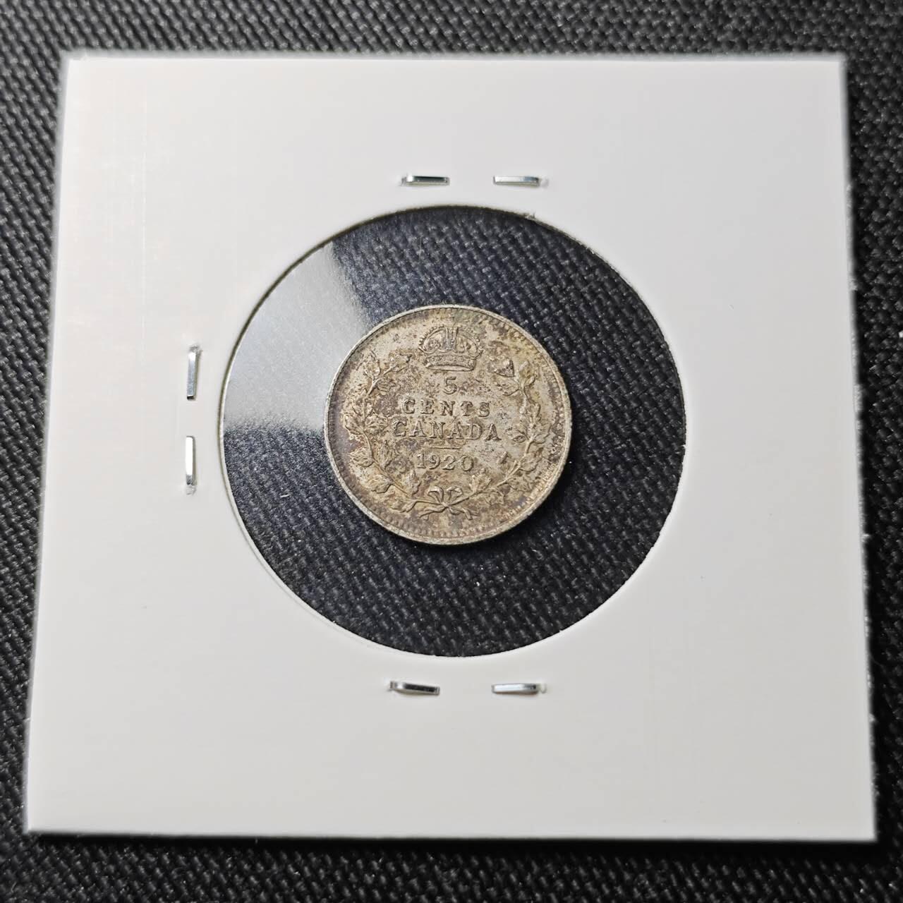 KK钱币收藏小铺 （套币 好品/批量散币 银币）专场  2月预留时间 周末发货  1920英属加拿大5分银币