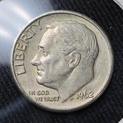 KK钱币收藏小铺 （套币 好品/批量散币 银币）专场  2月预留时间 周末发货 -  1962美国10分银币