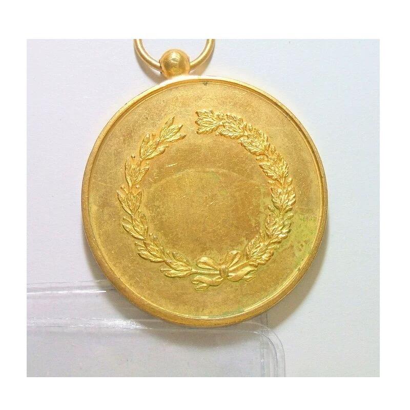 法国1900年前后 谷物女神头像高浮雕精制大镀金章 光边 40MM