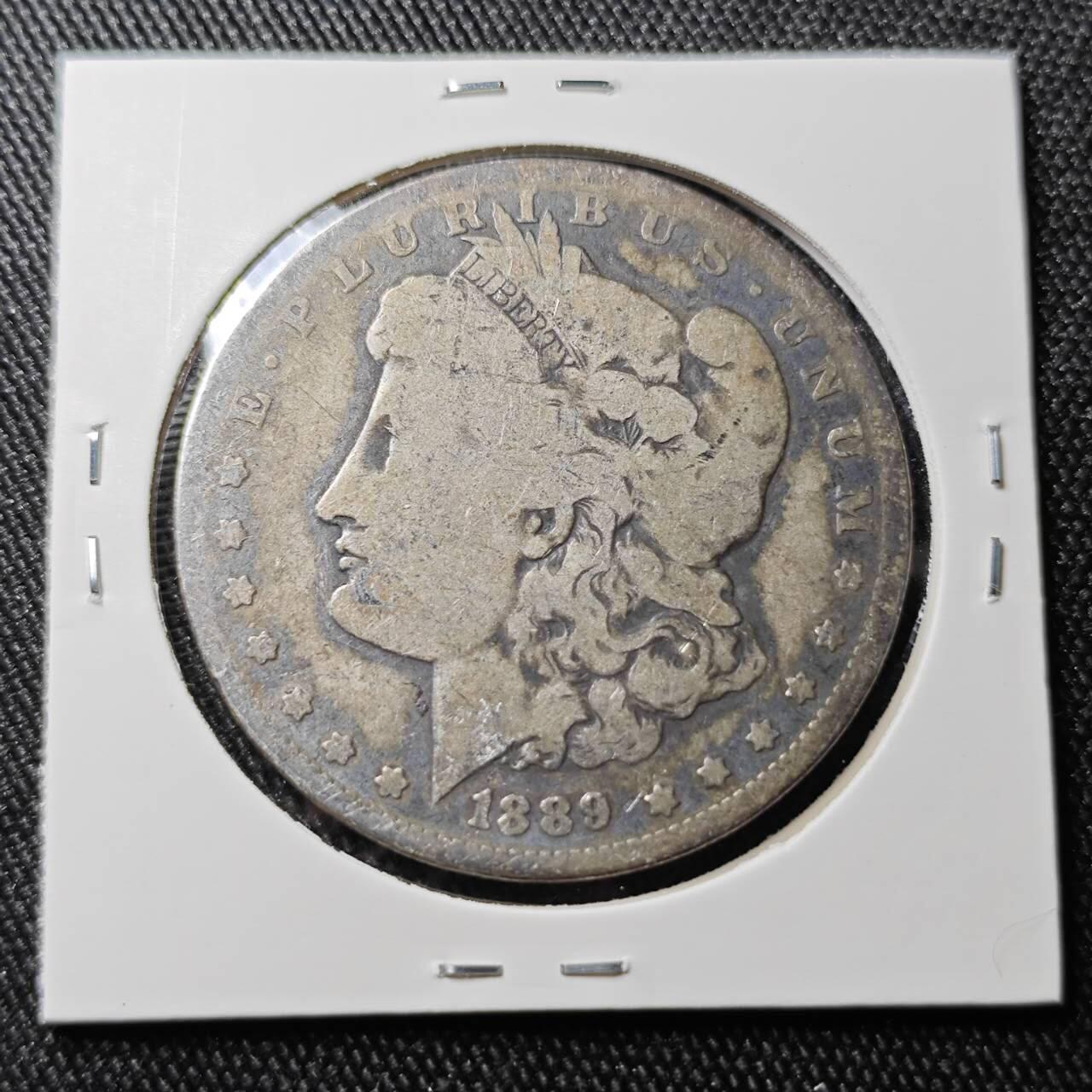 KK钱币收藏小铺 （套币 好品/批量散币 银币）专场  2月预留时间 周末发货  1889美国摩根一元银币