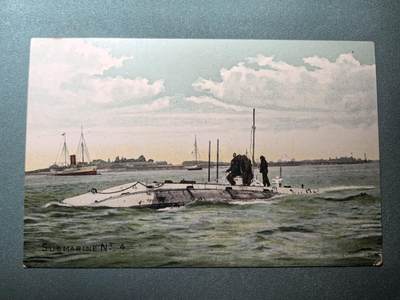 盛世勋华——号角文化勋章邮票专场拍卖第290期 - 美国二战时期军舰专题明信片 4号潜艇