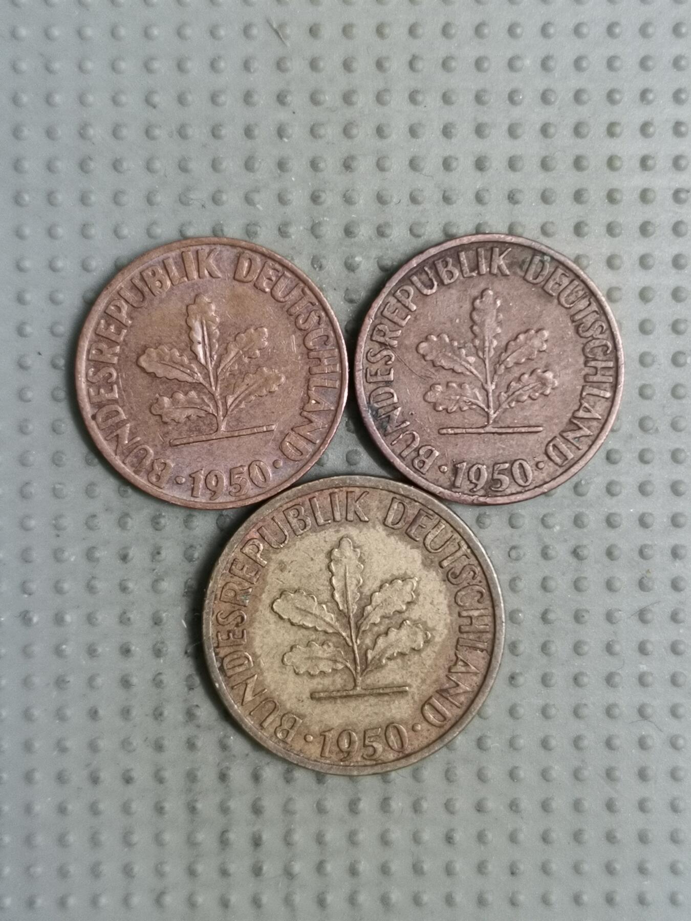 2025年第125场各国散币拍卖（总第125场） 德国1950年3枚