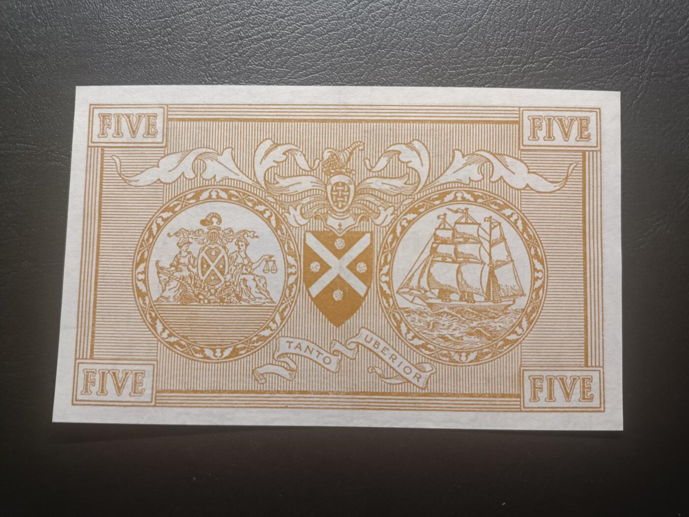 2025十一月第七期，总205期 苏格兰银行1963年5镑AUNC，后期小票幅版本