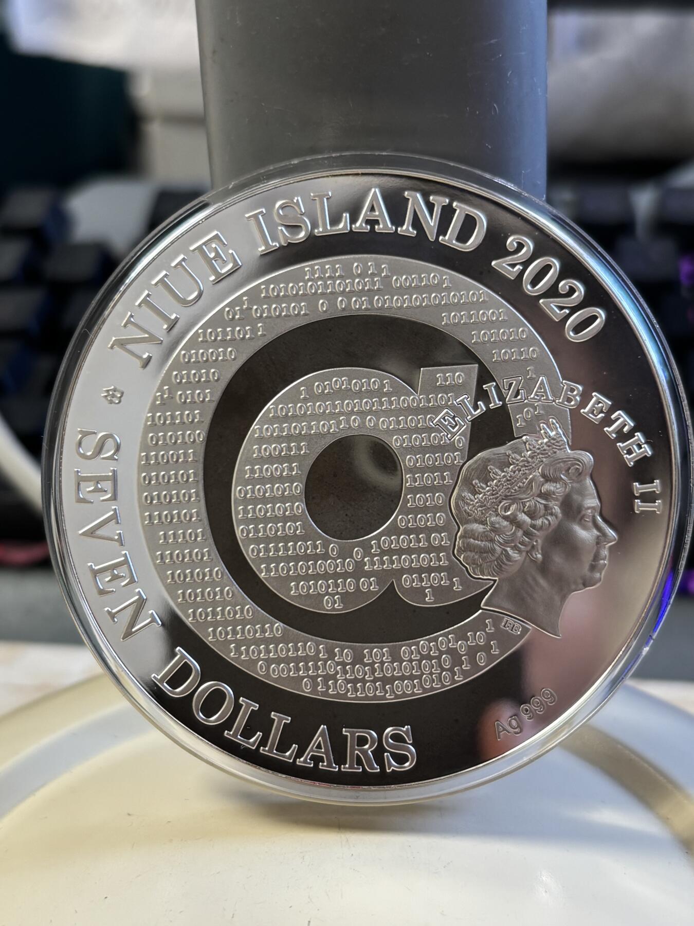 第183期拍卖 纽埃2020年克里姆特名画黄金眼泪3盎司纪念银币，999银，发行500枚，有氧化