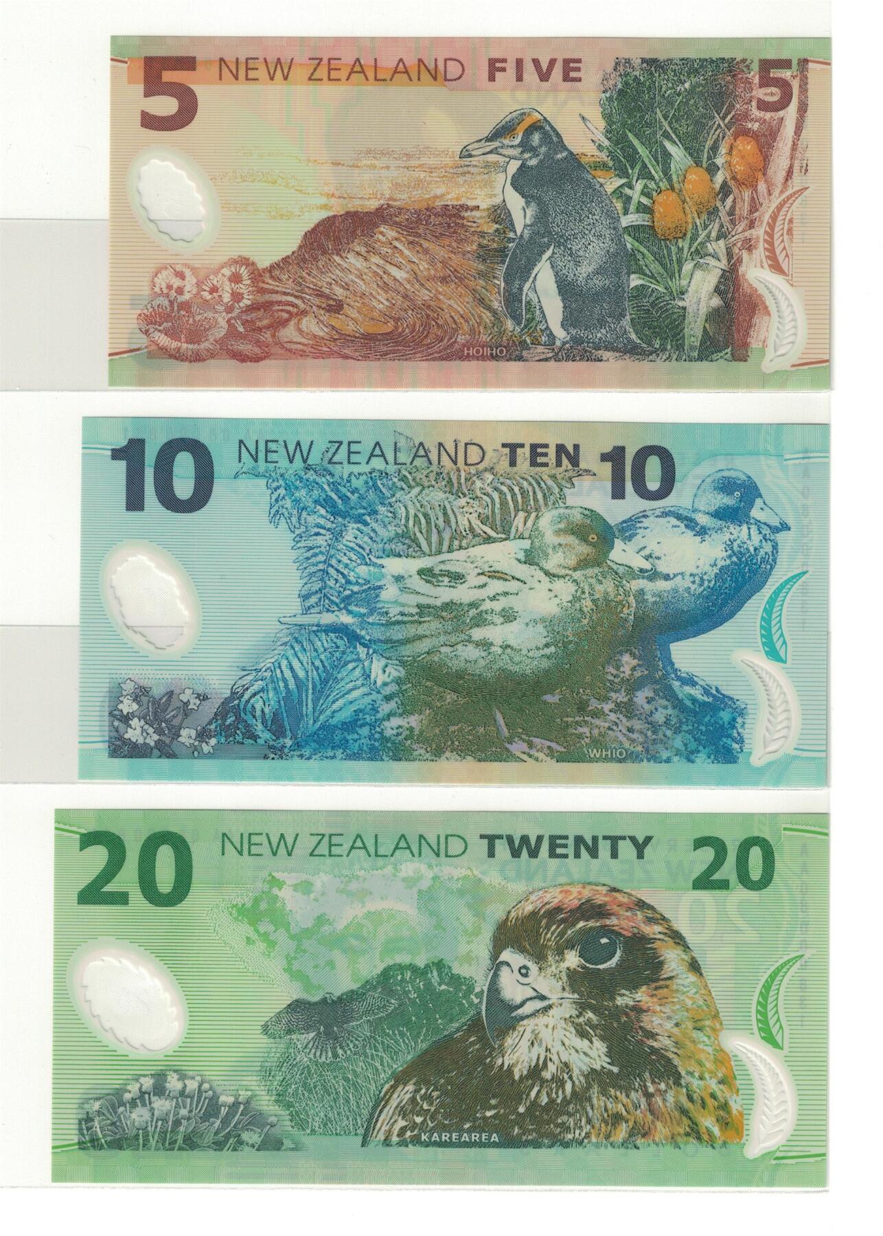 《艾美收藏》第222期-11.30周日外币畅拍 (首发冠全同带原装册)新西兰2008年AA冠5-100元全同百位831号5张大全套，前2位数字是年份缩写，鸟版塑料钞初版首发