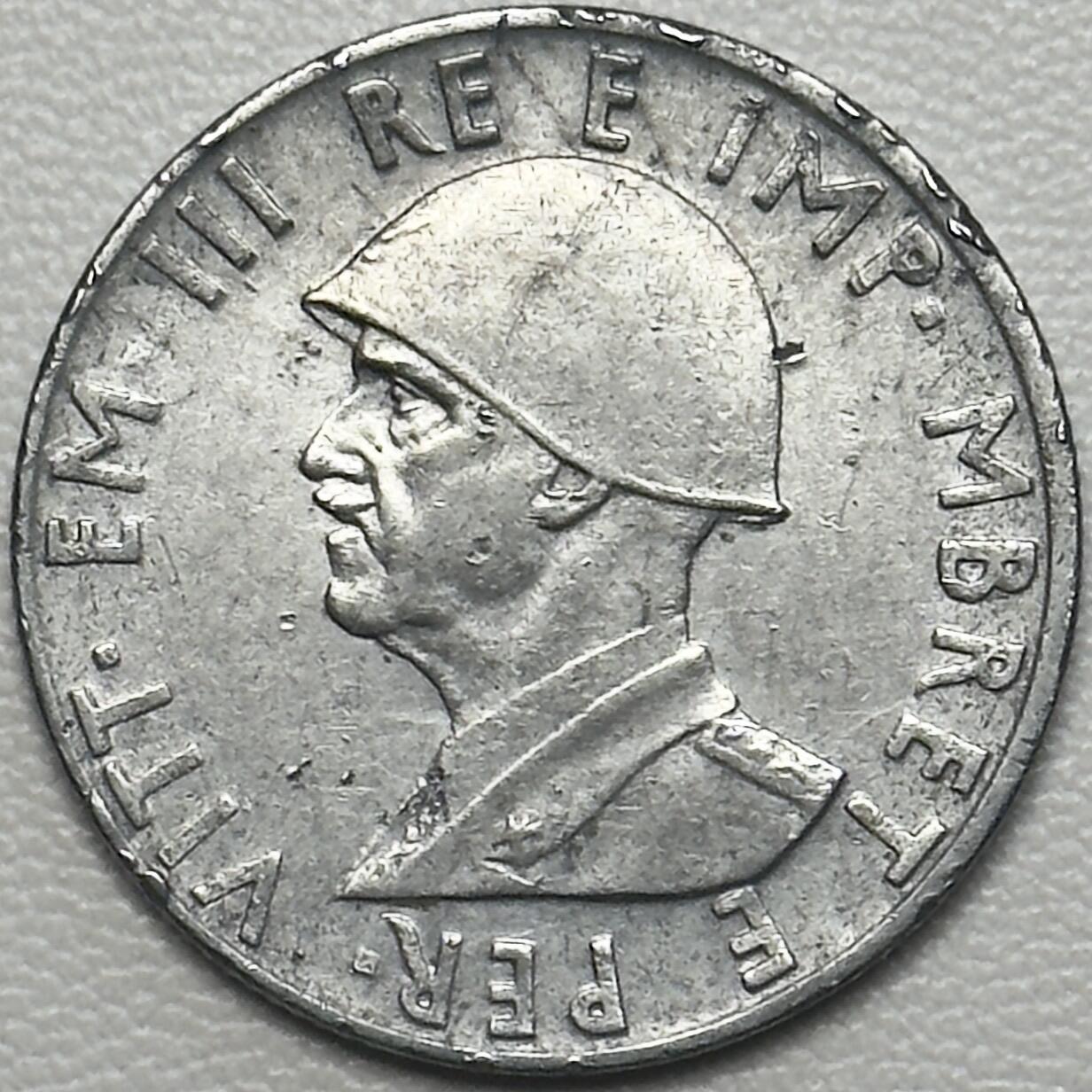 ＜小葵钱铺＞第66期·散币·银币场·满200包邮，不寄存·12月1号发货 〈磁性版〉意占阿尔巴尼亚1941年维克托·伊曼纽尔三世0.5列克硬币