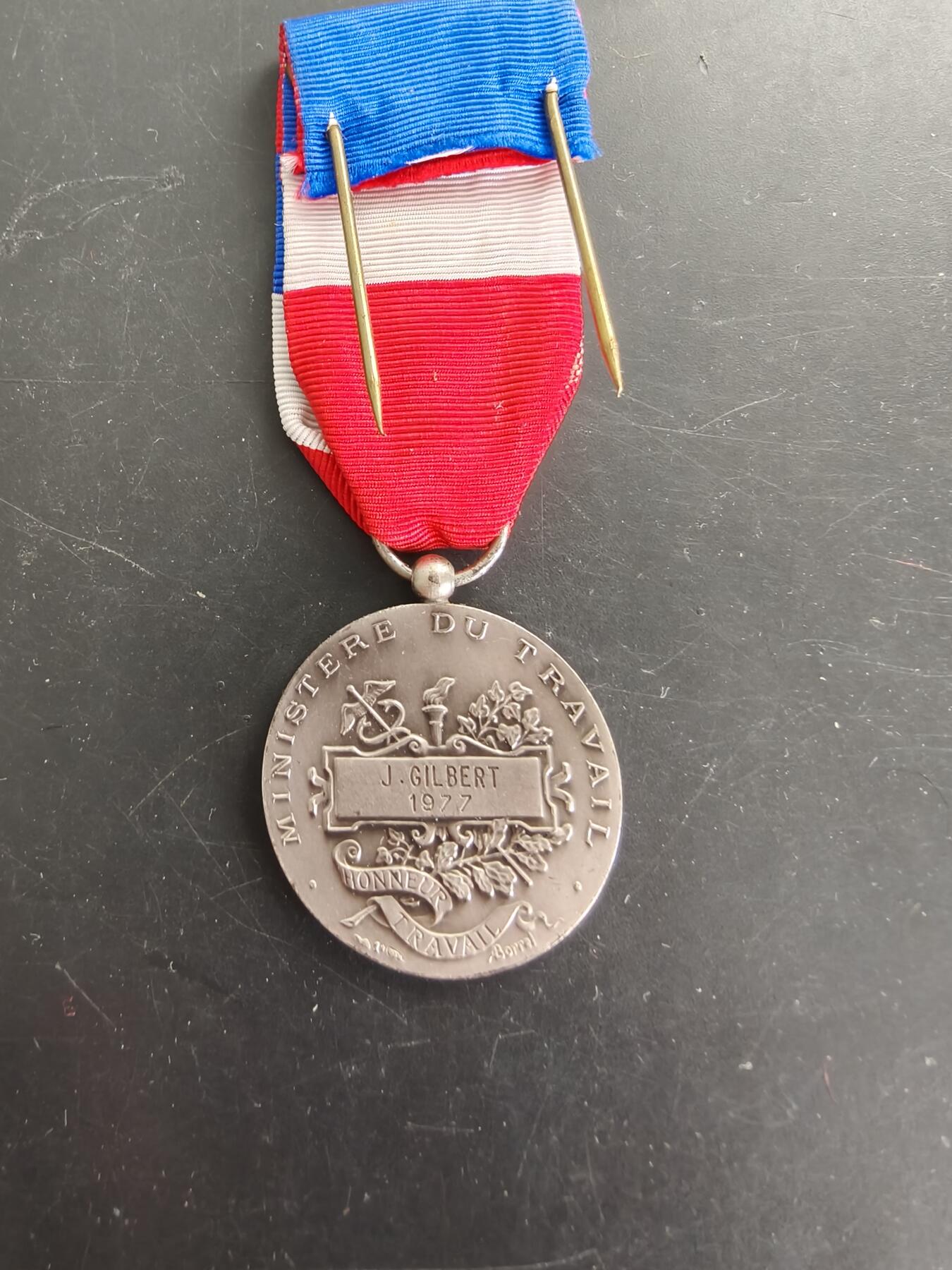 老王徽章第166期 法国银级劳工奖章     950银     12.6g