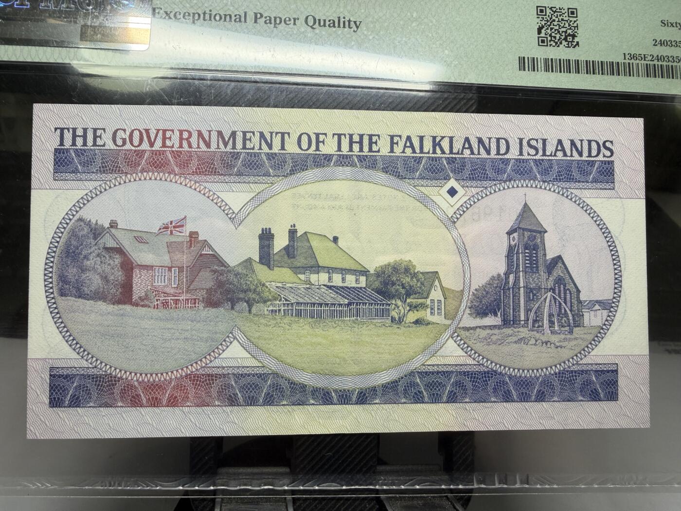 2025年集古藏今外币拍卖第十期-第10场—（总第290拍-纸币专场），本期拍完结算一次，发货时间2-3天，休息几天后继续新的一期拍卖。 PMG65E1984年福克兰群岛女王像一镑