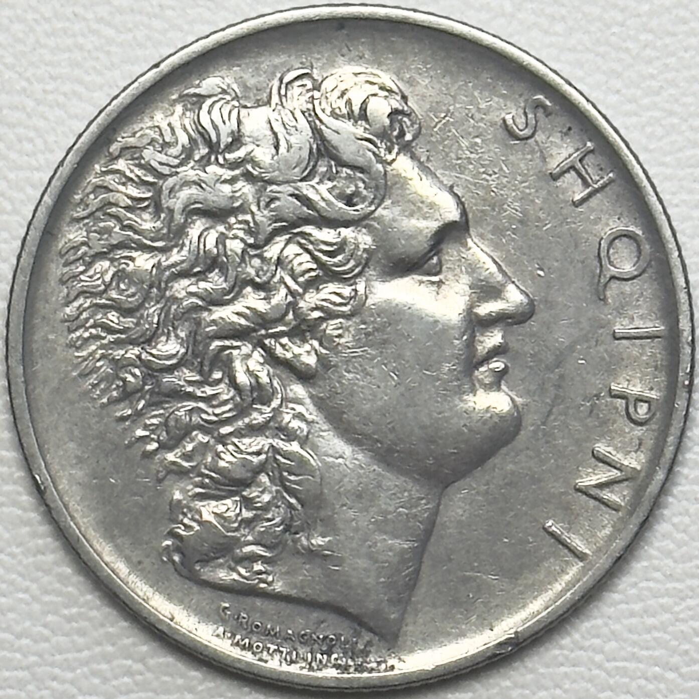 ＜小葵钱铺＞第66期·散币·银币场·满200包邮，不寄存·12月1号发货 阿尔巴尼亚1926年首年亚历山大大帝1列克镍币