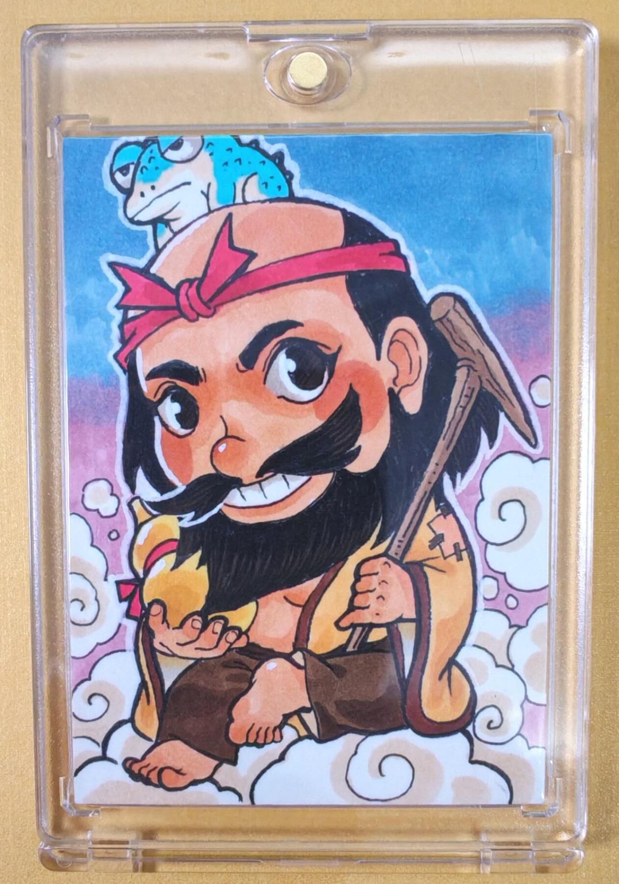 趣卡卡拍No.19期（无佣金免手续费，分享成交有奖） 【手绘卡母卡，63*88mm】超吉梦-叶家宝 八仙系列之 铁拐李 签绘卡 卡背签名