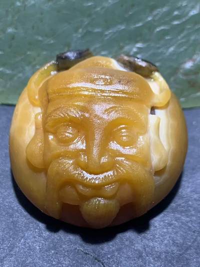 精美亚光冰飘战国红玛瑙手工俏色巧雕财神吊坠（把件）一个！！ - 精美亚光冰飘战国红玛瑙手工俏色巧雕财神吊坠（把件）一个！！