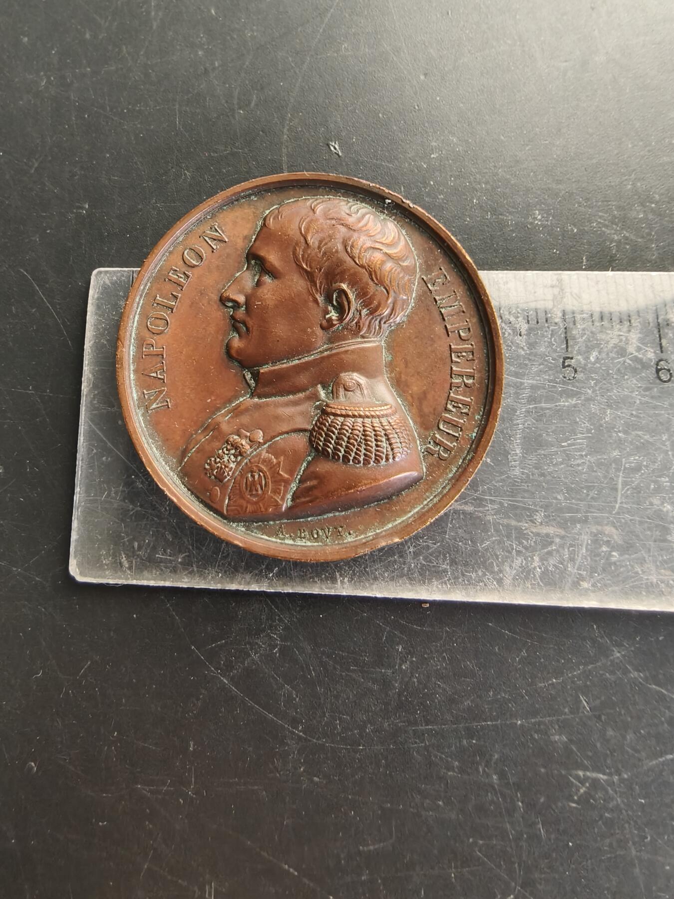 老王徽章第166期 法国拿破仑魂归故里大铜章    光边原铸    直径41mm.   重量32.1g