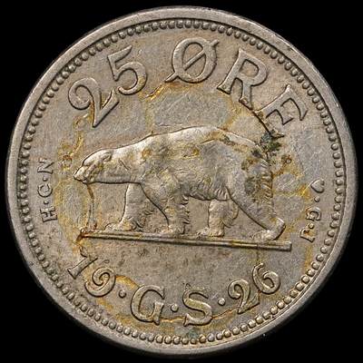 修遠堂世界钱币第九十五期 - 1926年格陵兰25欧尔