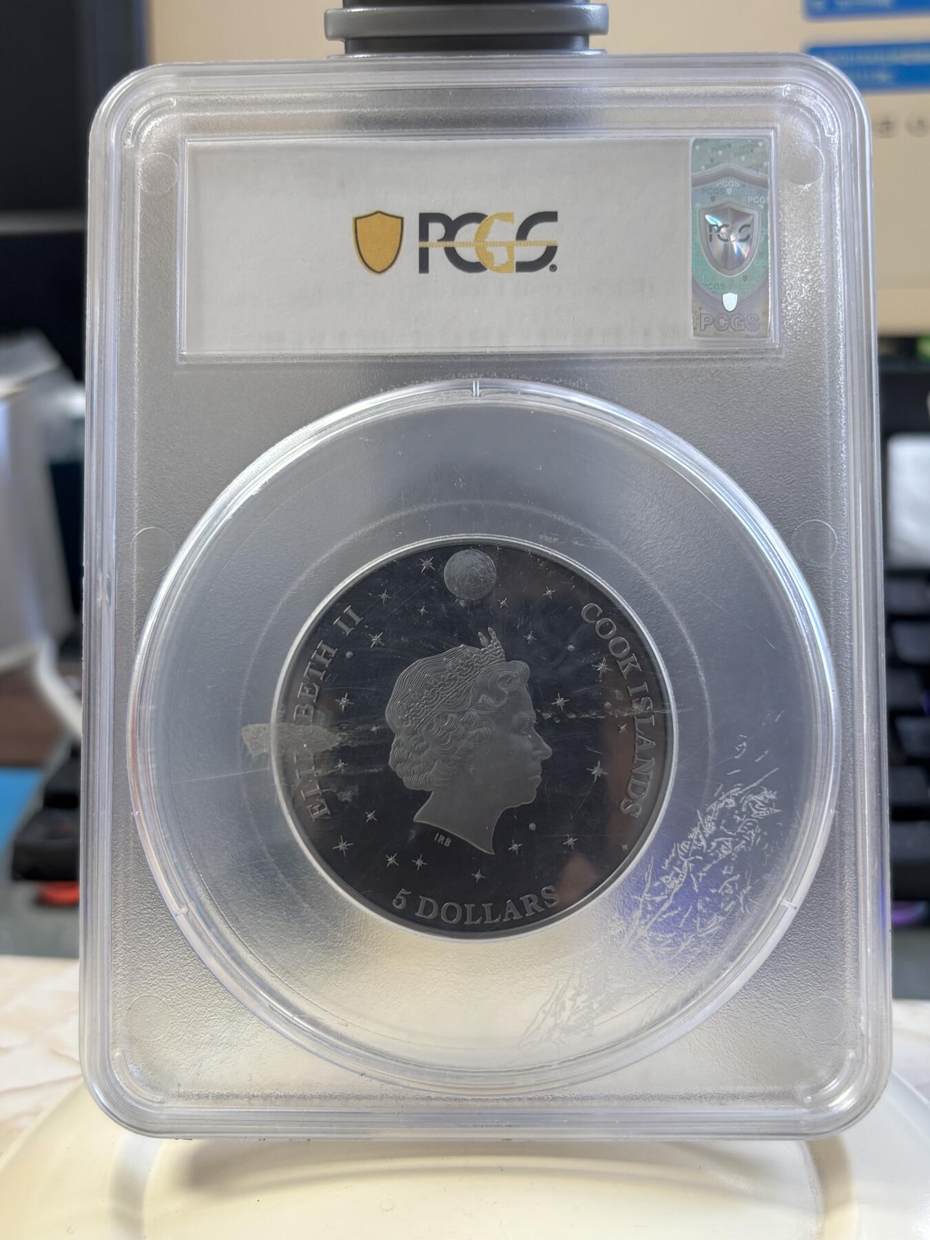 第183期拍卖 库克2018年夜行动物猫头鹰彩色纪念银币PCGS-PR70首无盒无证书，999银，发行499枚