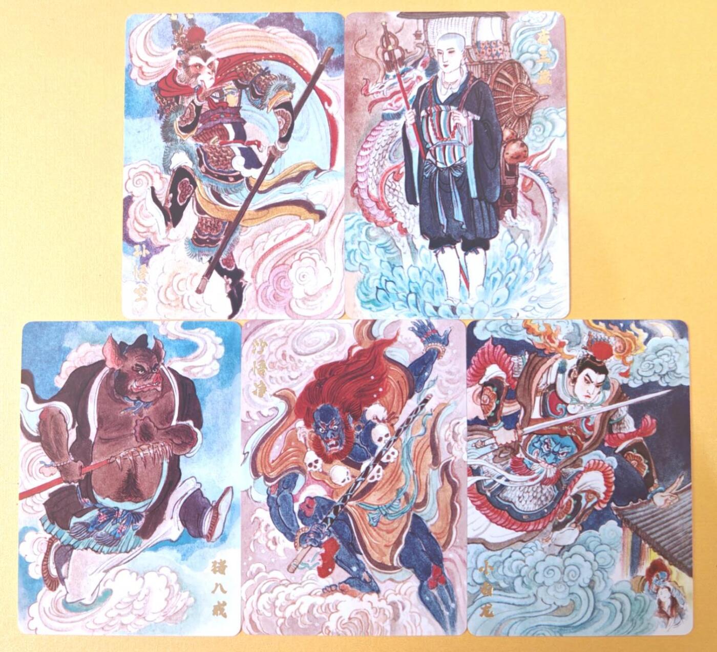 趣卡卡拍No.19期（无佣金免手续费，分享成交有奖） 【普卡】超吉梦 天命封神 王涌喆-西游师徒普卡1套5张