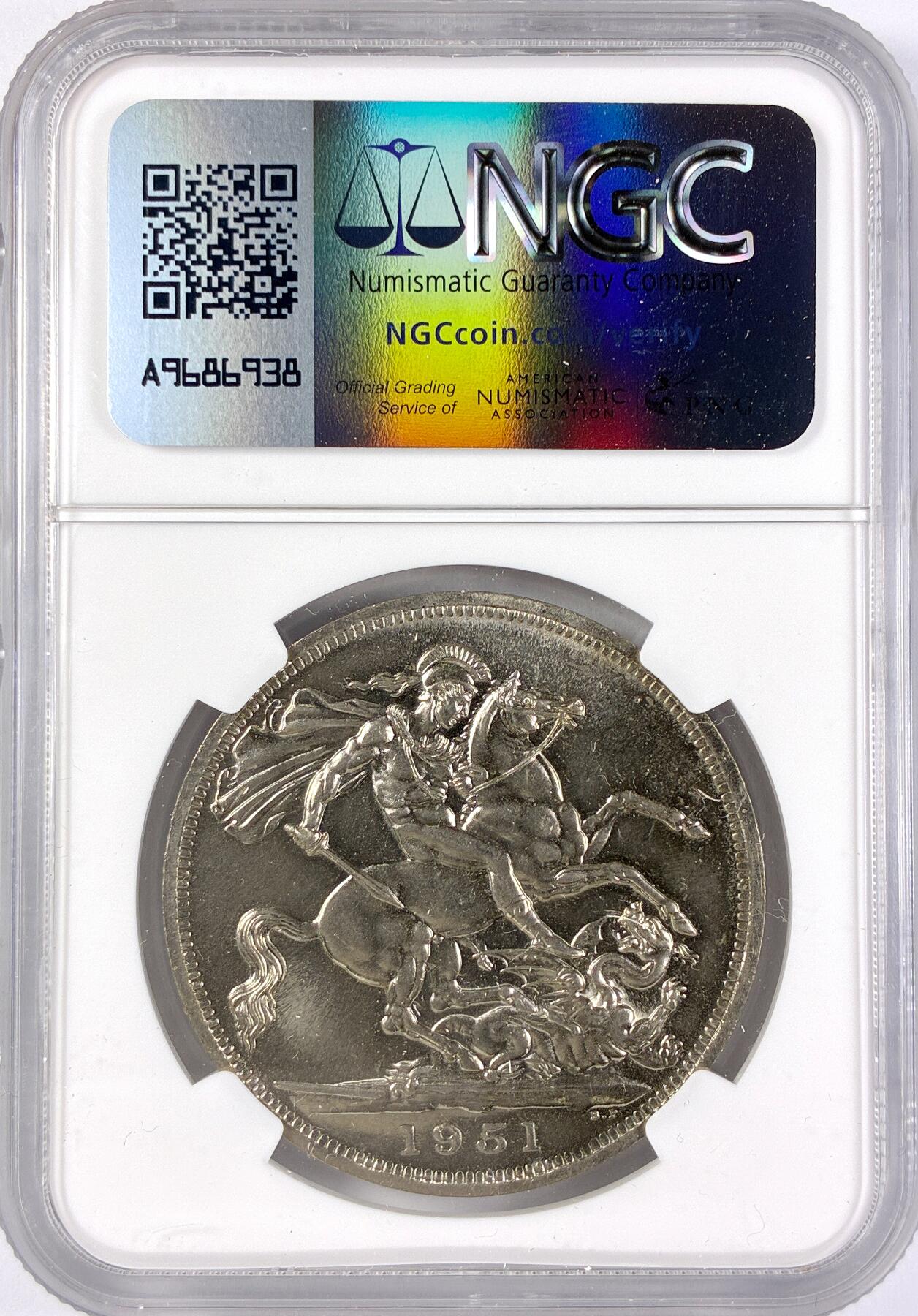 【雨安】【直播拍卖】【世界币章117期-评级币】2025-11-29 周六 19:30 保真 [评级欧洲] Great Britain 英国 1克朗 1951年 乔治六世 NGC-PL64