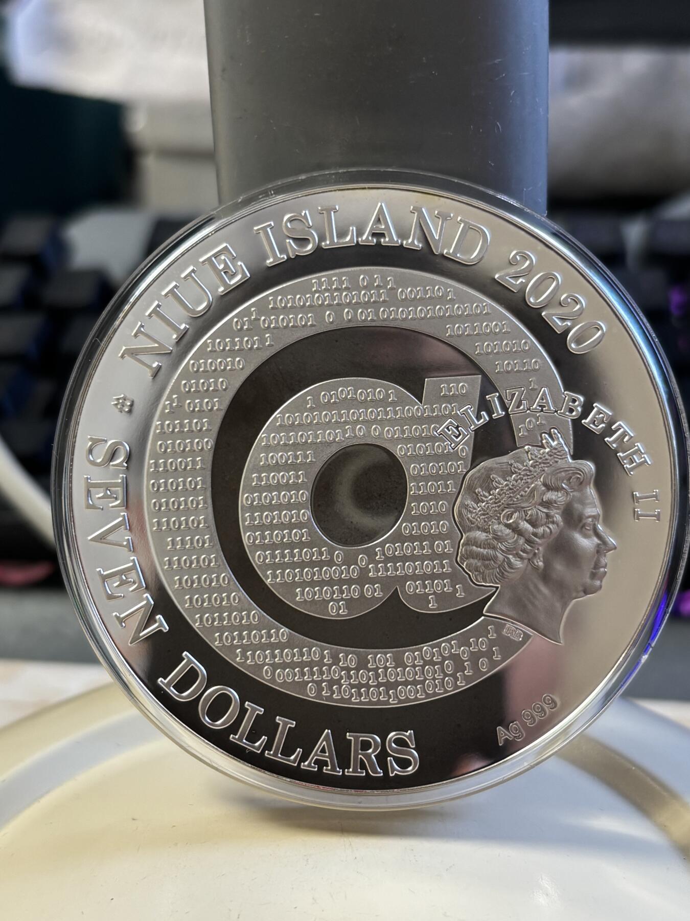 第183期拍卖 纽埃2020年克里姆特名画黄金眼泪3盎司纪念银币，999银，发行500枚，有氧化