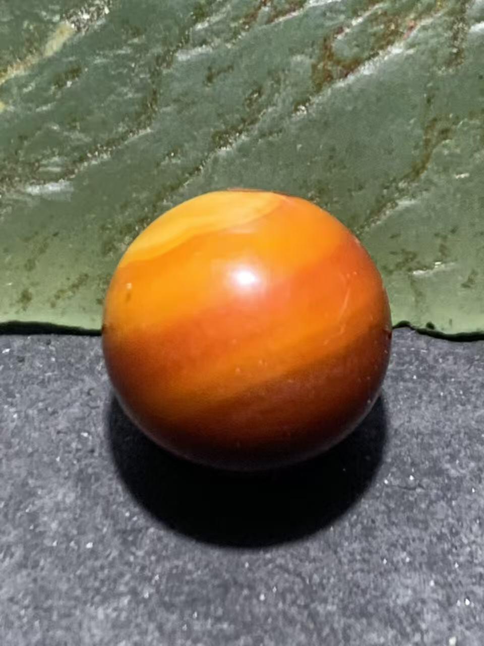 精美高玉化8字天眼纹缠丝玛瑙圆珠一颗，