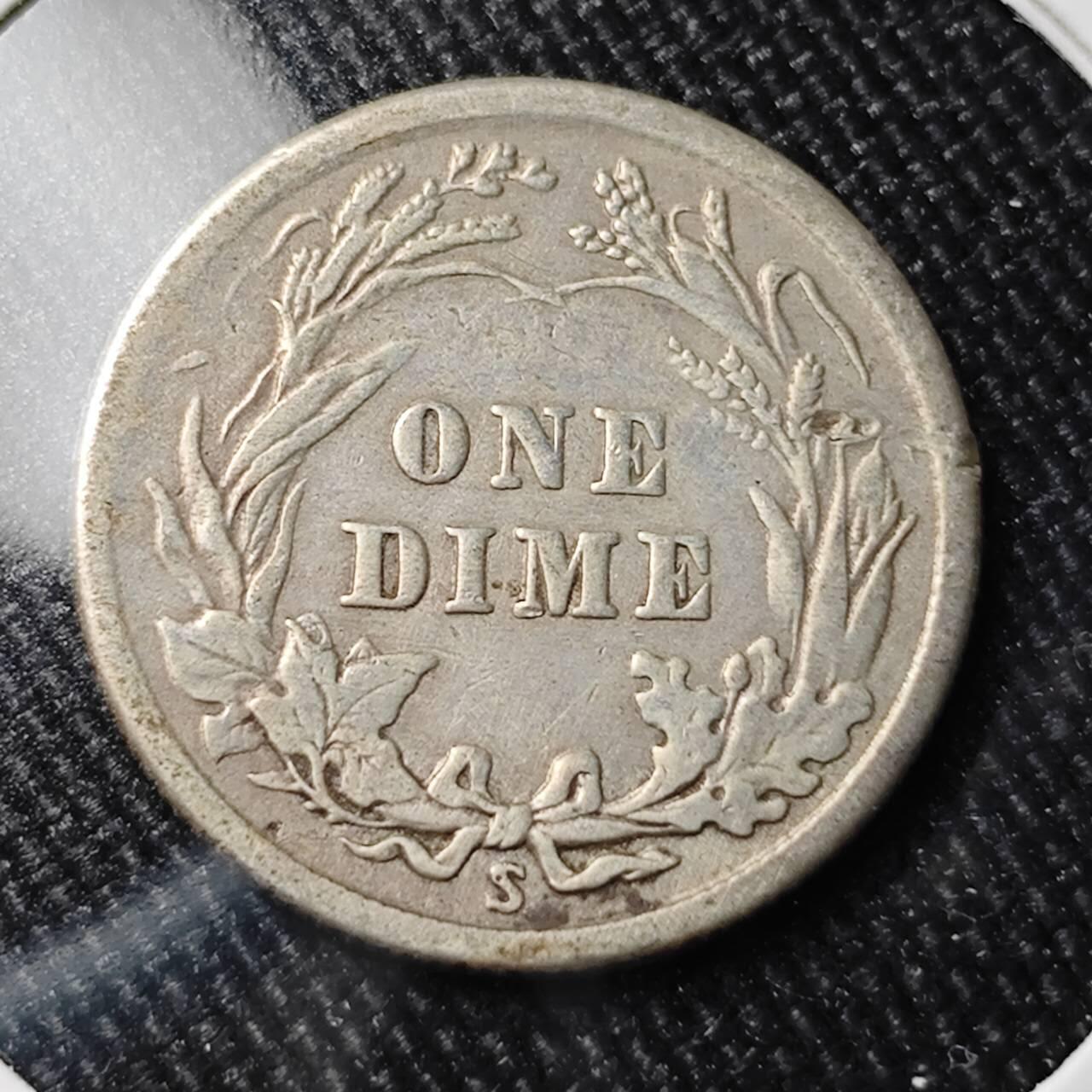 KK钱币收藏小铺 （套币 好品/批量散币 银币）专场  2月预留时间 周末发货  1914美国巴伯10分银币