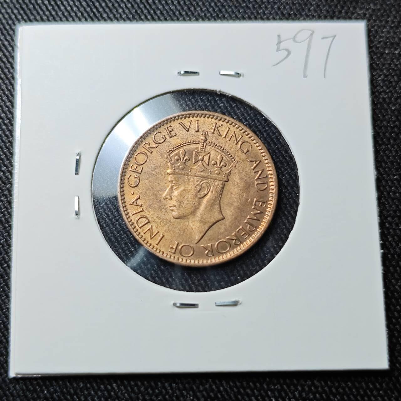 KK钱币收藏小铺 （套币 好品/批量散币 银币）专场  2月预留时间 周末发货  1945英属锡兰1分铜币 好品