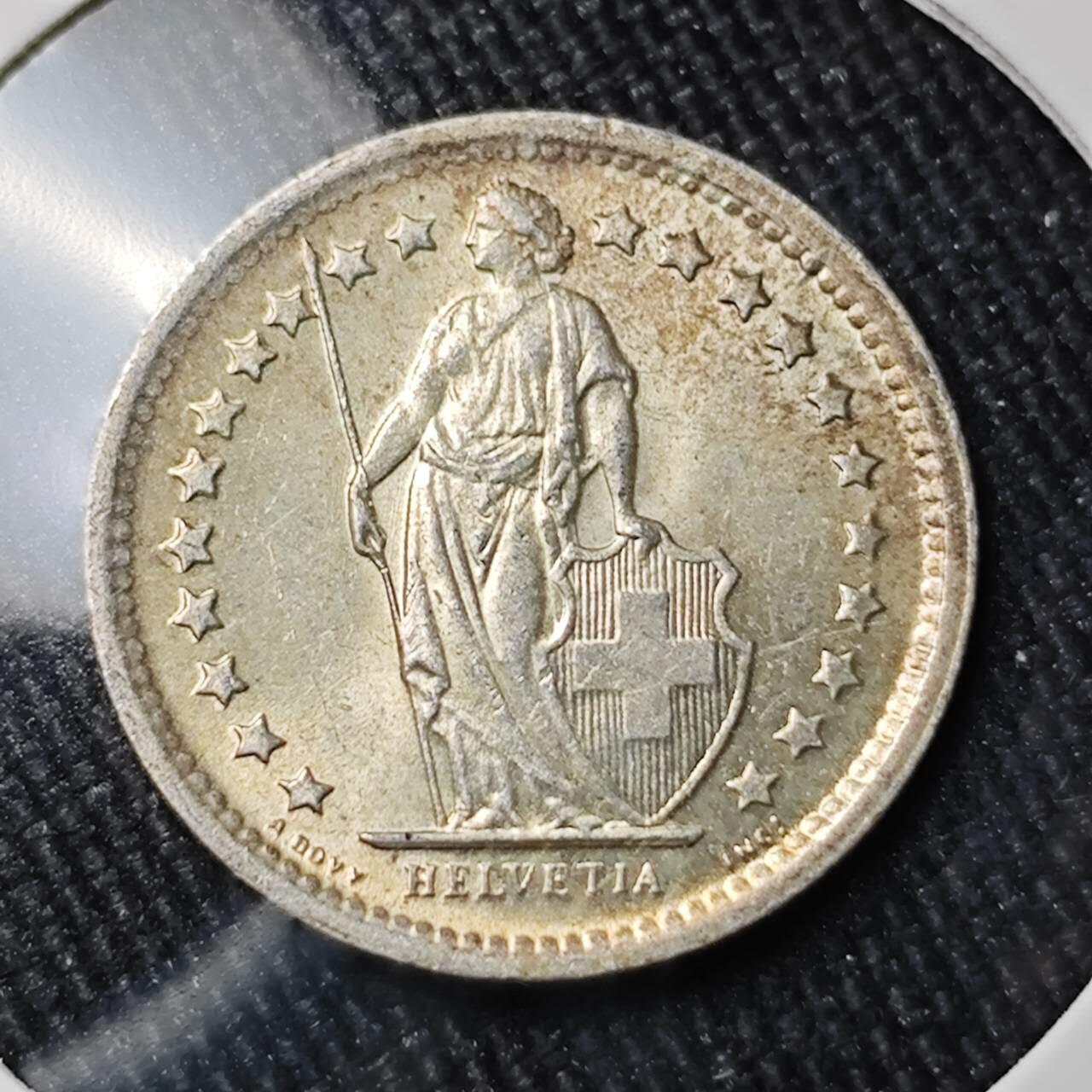 KK钱币收藏小铺 （套币 好品/批量散币 银币）专场  2月预留时间 周末发货  1967瑞士1/2法郎银币 好品