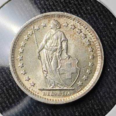 KK钱币收藏小铺 （套币 好品/批量散币 银币）专场  2月预留时间 周末发货 -  1967瑞士1/2法郎银币 好品