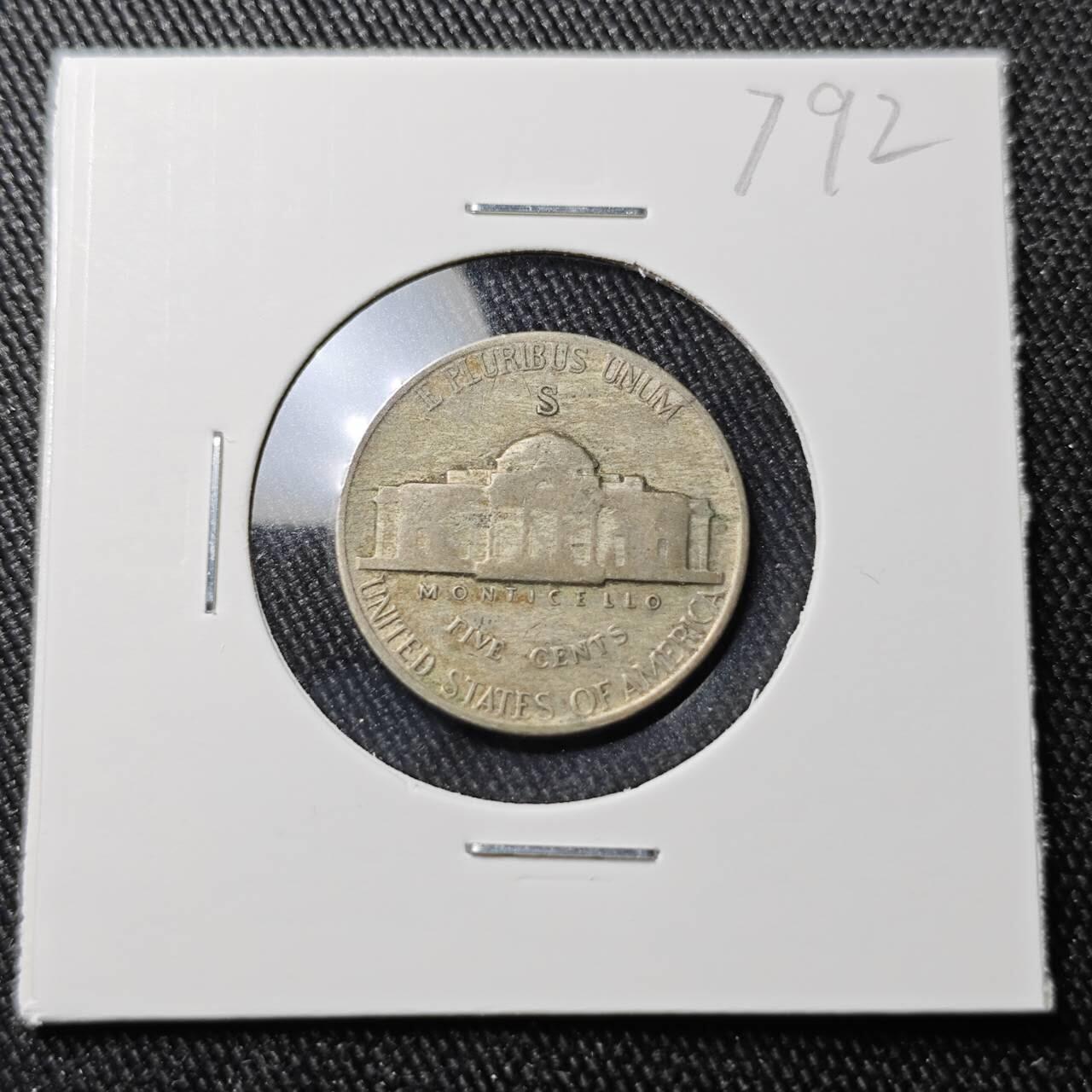 KK钱币收藏小铺 （套币 好品/批量散币 银币）专场  2月预留时间 周末发货  1944美国5分银币 S厂