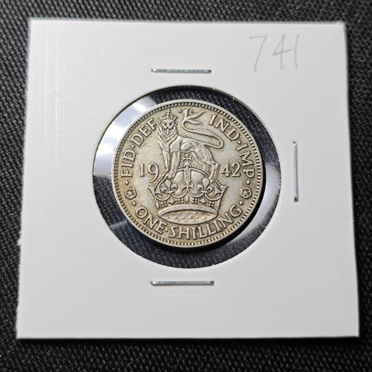 KK钱币收藏小铺 （套币 好品/批量散币 银币）专场  2月预留时间 周末发货  1942英国1先令银币