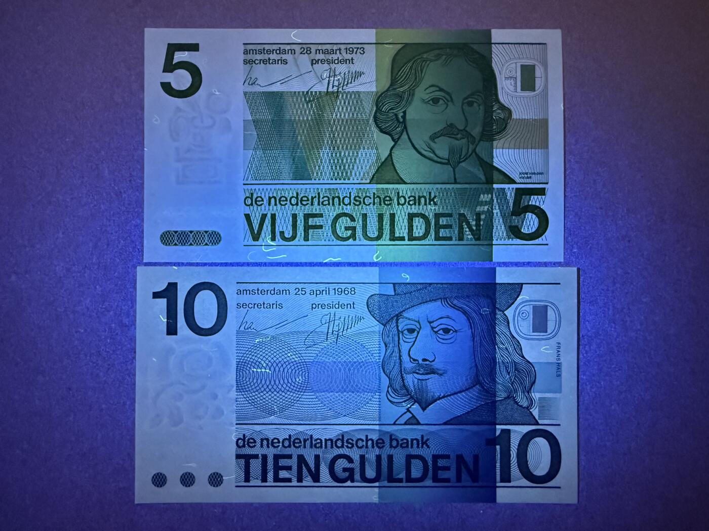 《艾美收藏》第222期-11.30周日外币畅拍 荷兰5、10盾2张 UNC 人像版 全程无47