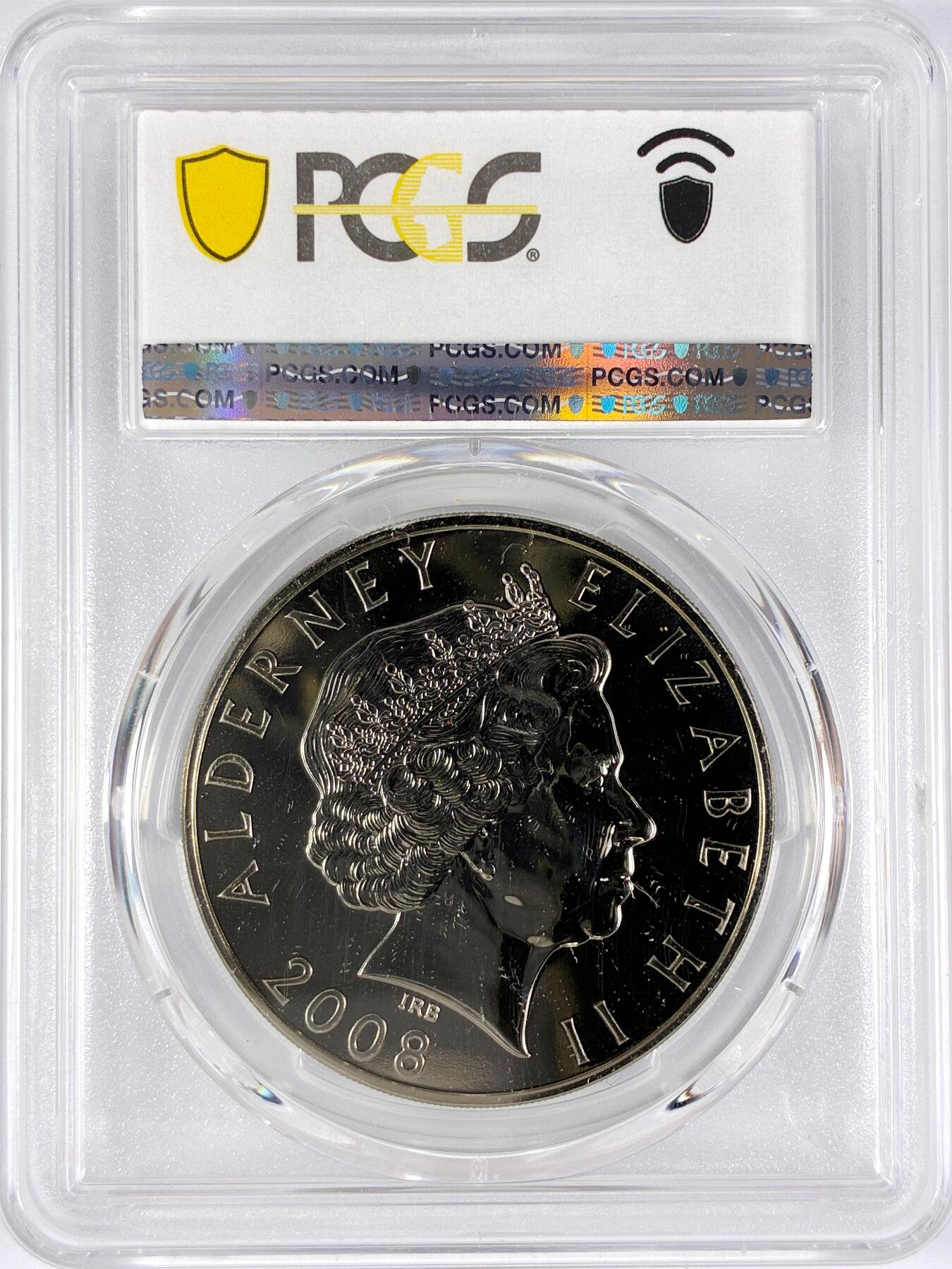 【雨安】【直播拍卖】【世界币章117期-评级币】2025-11-29 周六 19:30 保真 [评级现代] Alderney 奥尔德尼 5镑 2008年 协和式超音速客机  PCGS-MS68