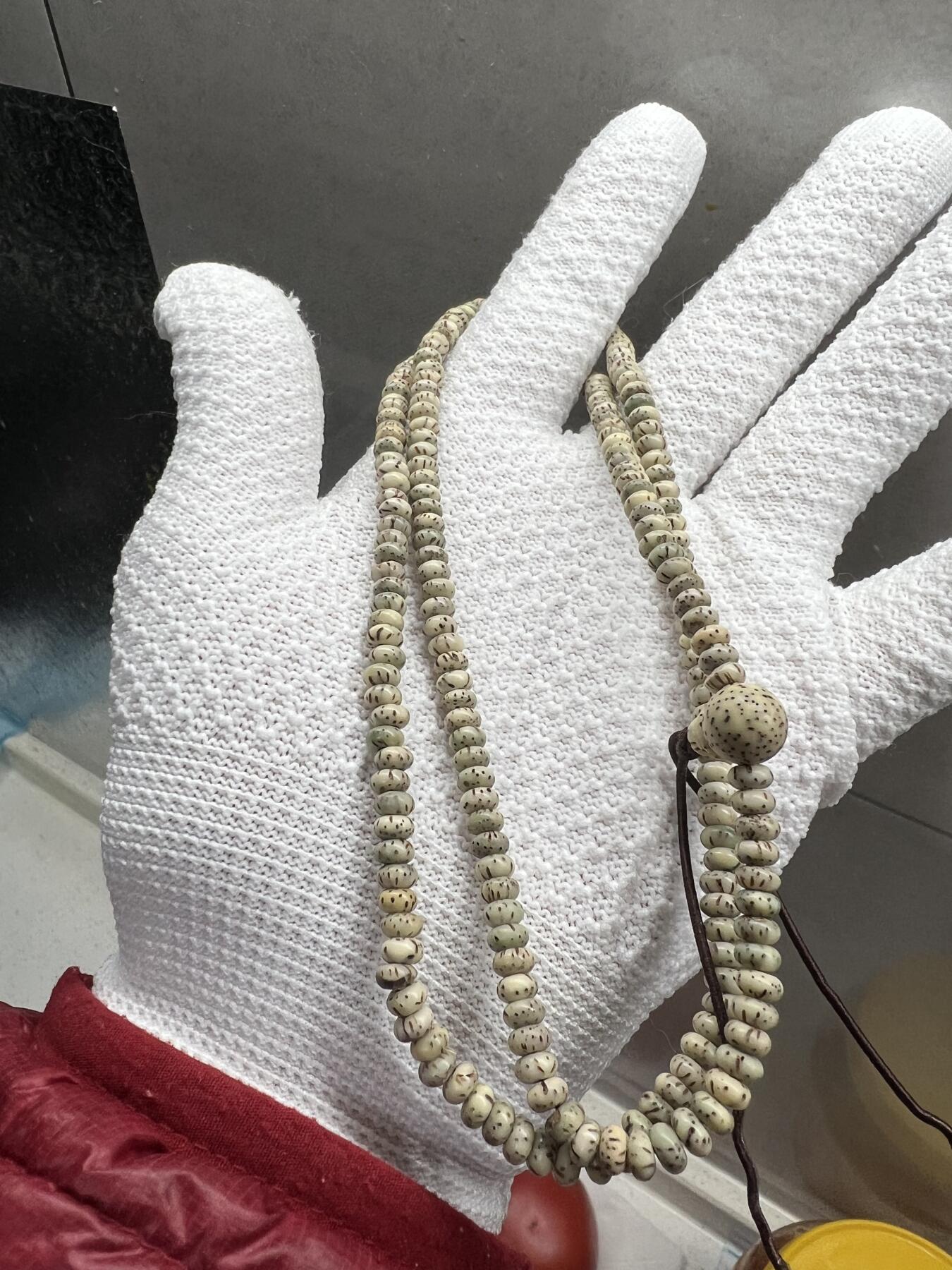 零元拍：W2 原生态星月菩提 石玉小米粒长串 200粒 4.9MM