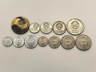 博洋堂世界钱币拍卖第149期（全场包邮） - 蒙古人民共和国时期原光品相硬币一组八枚+前苏联原味底光品相硬币四枚