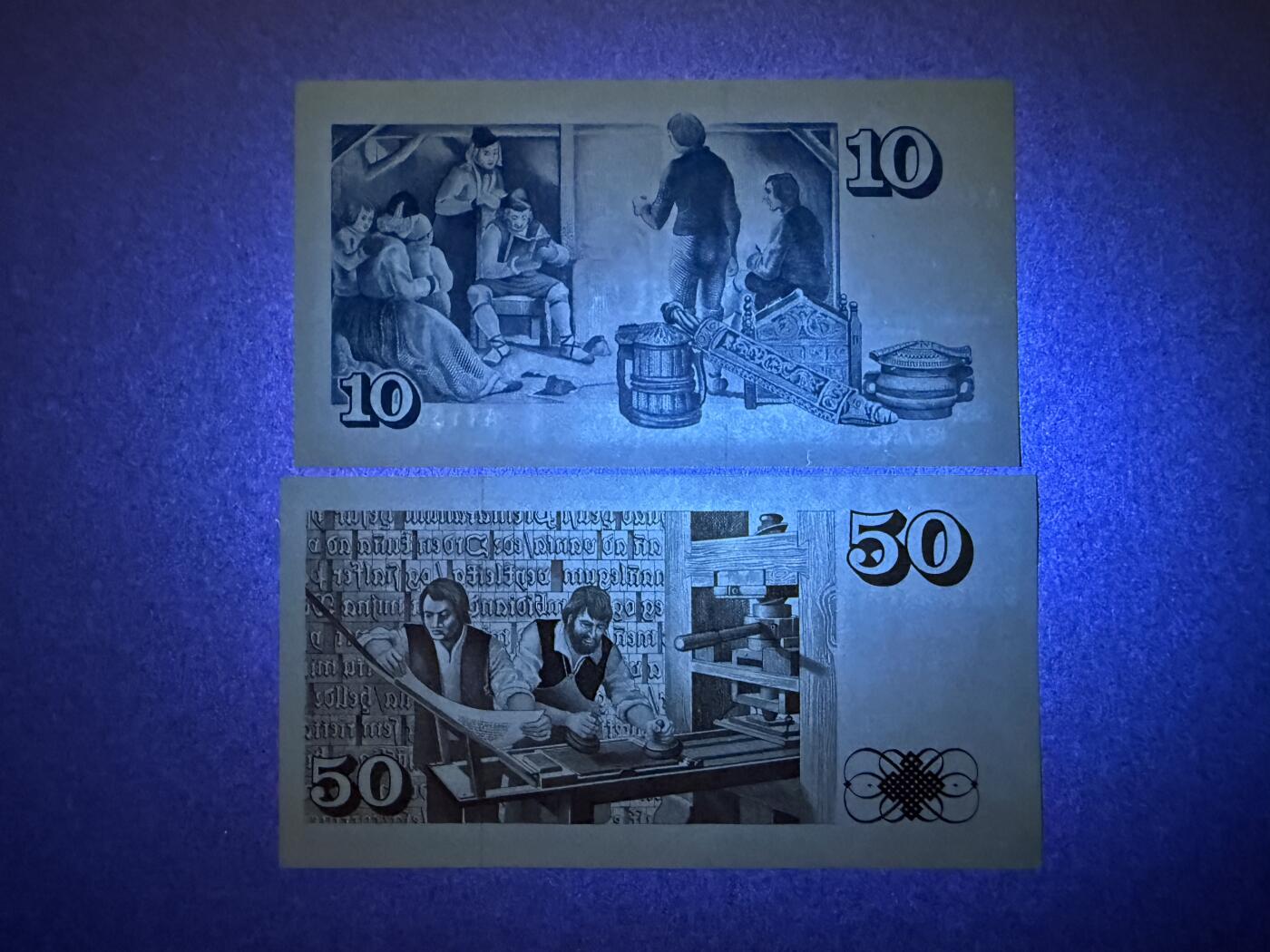 《艾美收藏》第222期-11.30周日外币畅拍 冰岛10、50克朗2张 UNC 1981年 无4