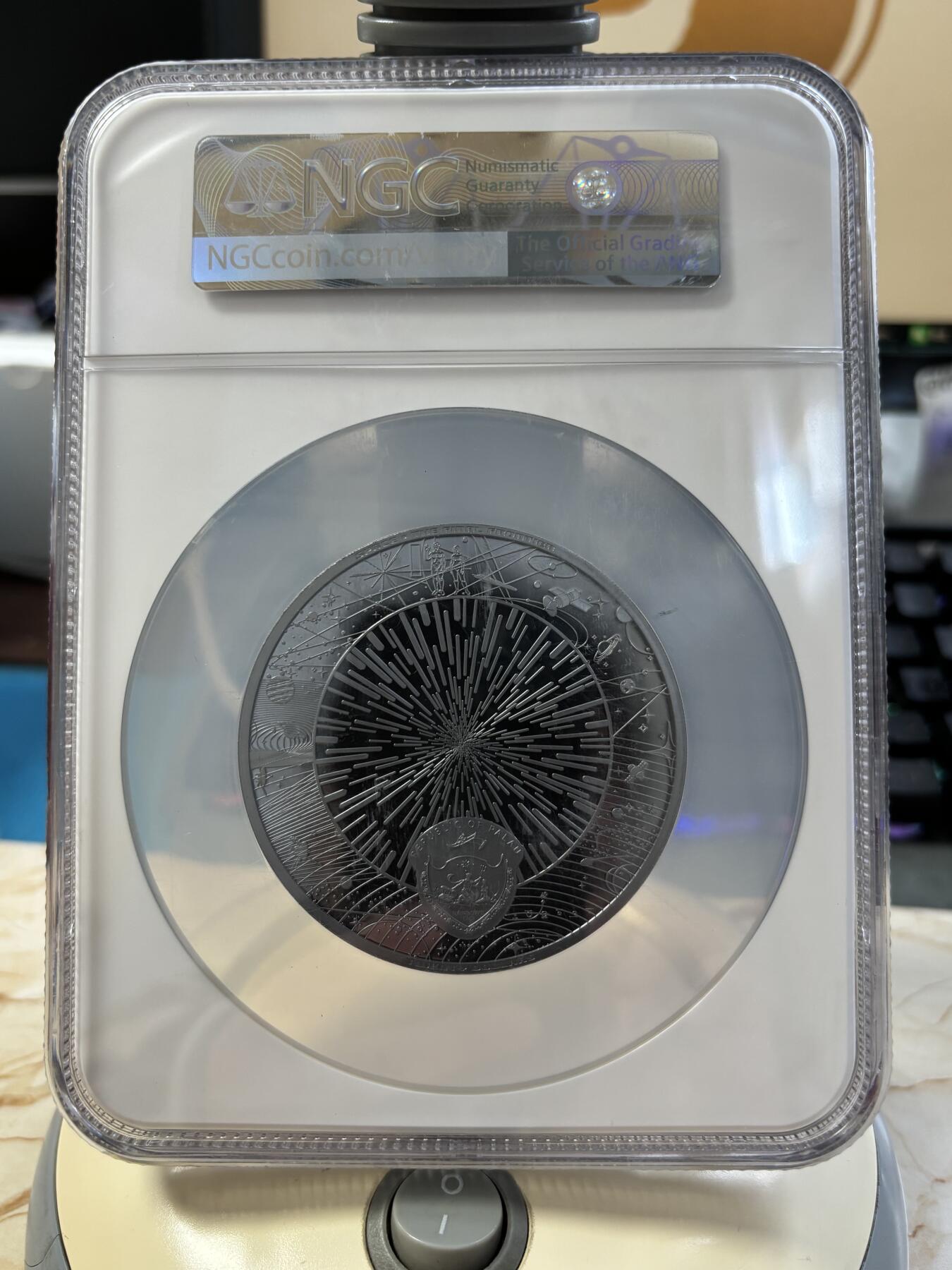 第183期拍卖 帕劳2021年最后的边疆银河3盎司彩银币NGC-PF70无盒无证书，999银，发行333枚