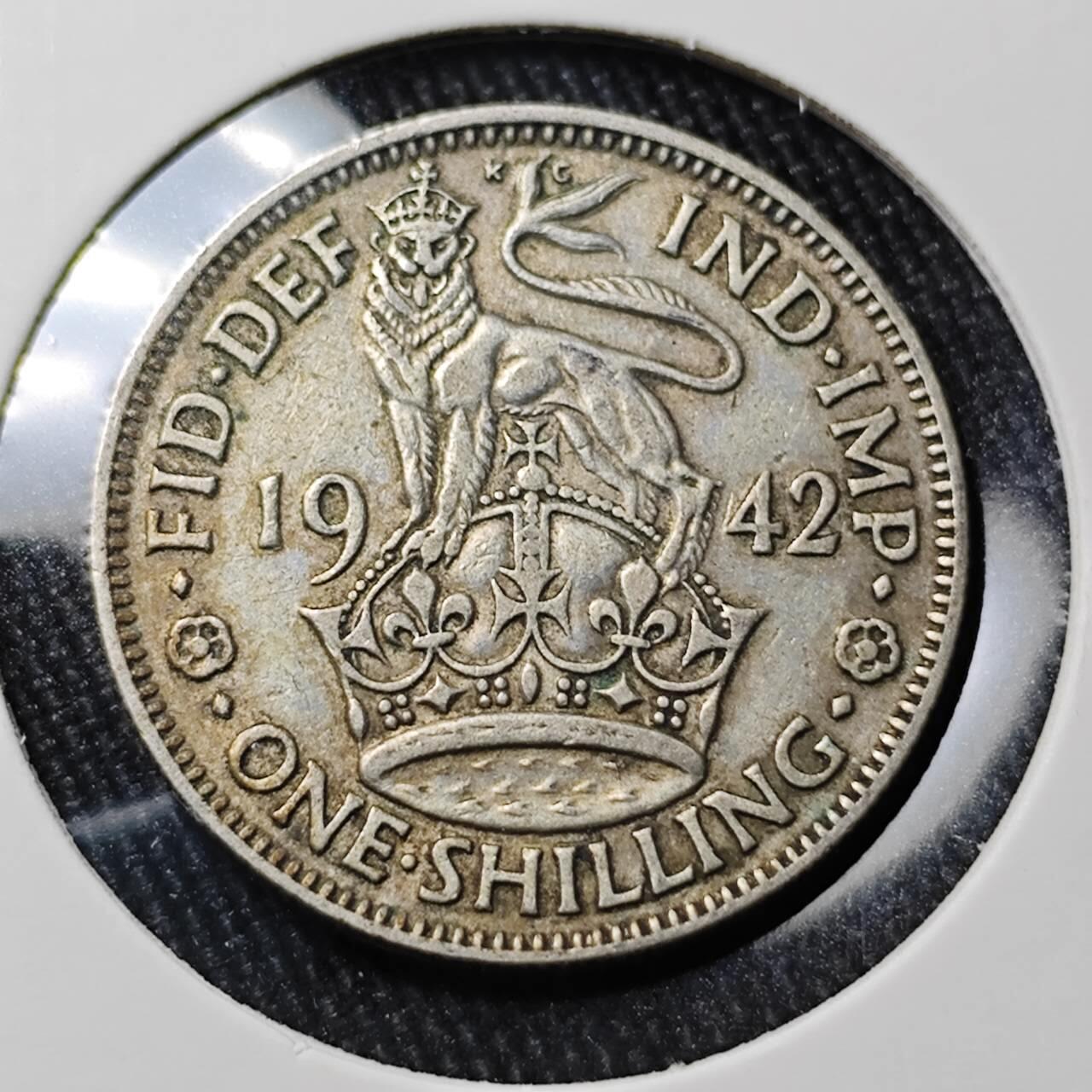 KK钱币收藏小铺 （套币 好品/批量散币 银币）专场  2月预留时间 周末发货  1942英国1先令银币