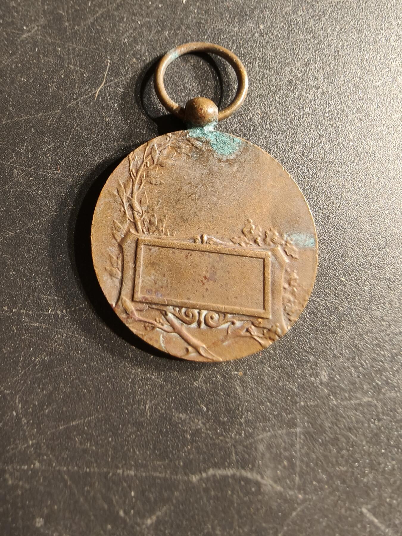 老王徽章第166期 法国体操协会铜奖章     大师Dropsy作品   直径26mm.   重量7.9g