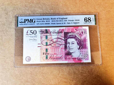 【Blue Auction】世界纸币精拍第756期——18级TOP拍卖/信誉/品质/专业/高效💫 - 【无47】英国 2010年50镑  PMG68EPQ 高分