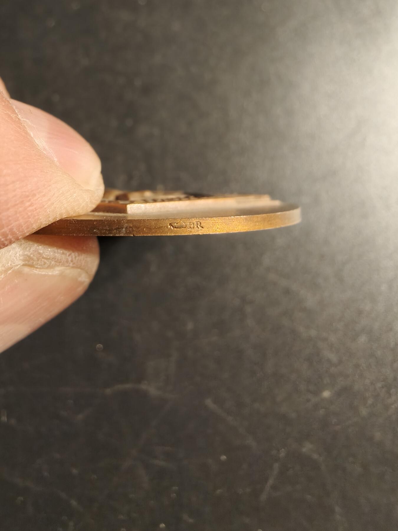 老王徽章第166期 法国默尔特-摩泽尔手工艺商会大铜章     直径44mm.    重量27.7g