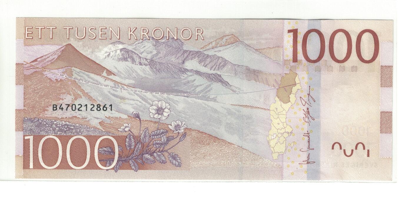 《艾美收藏》第222期-11.30周日外币畅拍 瑞典2015年1000克朗最高值UNC尾61 名誉品秘书长