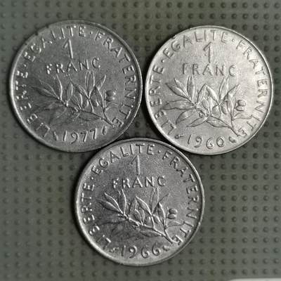 2025年第125场各国散币拍卖（总第125场） - 法国1法郎3枚