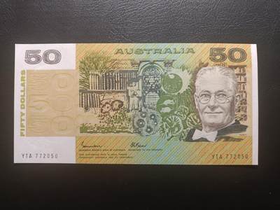 2025十一月第七期，总205期 - 澳大利亚1985年50元UNC-，病理学家弗洛勒伊和生物学家罗斯