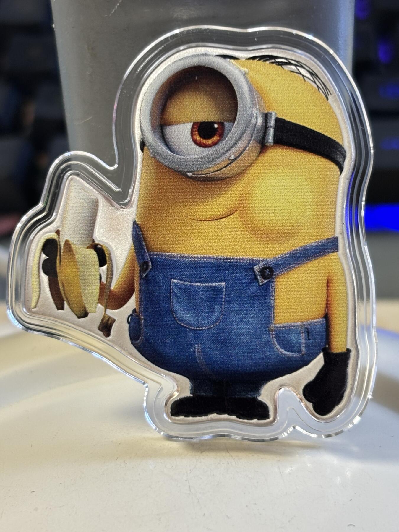 第183期拍卖 纽埃2021年小黄人卡通异形彩色纪念银币，1盎司，发行1000枚，999银