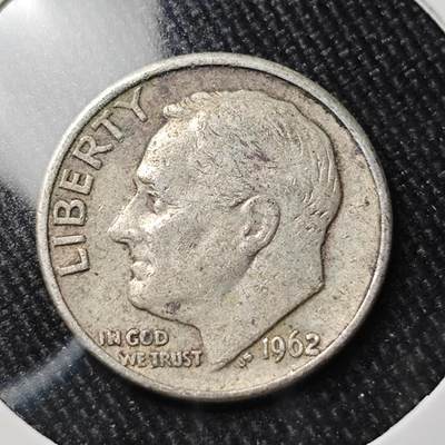 KK钱币收藏小铺 （套币 好品/批量散币 银币）专场  2月预留时间 周末发货 -   1962美国10分银币