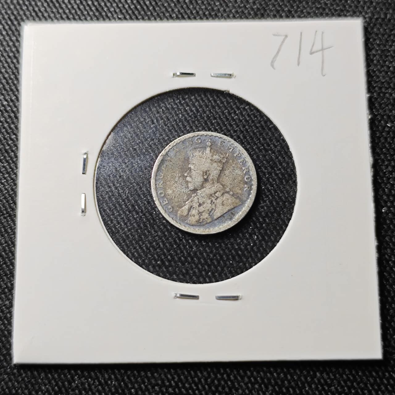 KK钱币收藏小铺 （套币 好品/批量散币 银币）专场  2月预留时间 周末发货  1913英属印度银币 乔五