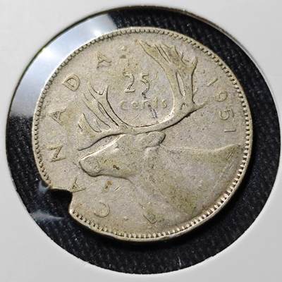 KK钱币收藏小铺 （套币 好品/批量散币 银币）专场  2月预留时间 周末发货 -  1951加拿大25分银币