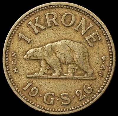 修遠堂世界钱币第九十五期 - 1926年格陵兰1克朗