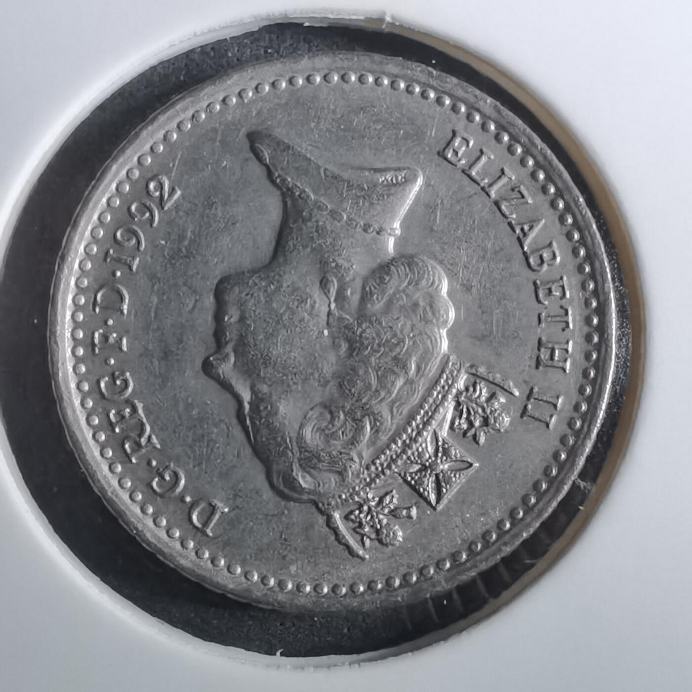 沼泽如烟--第916场 英国1992年5便士