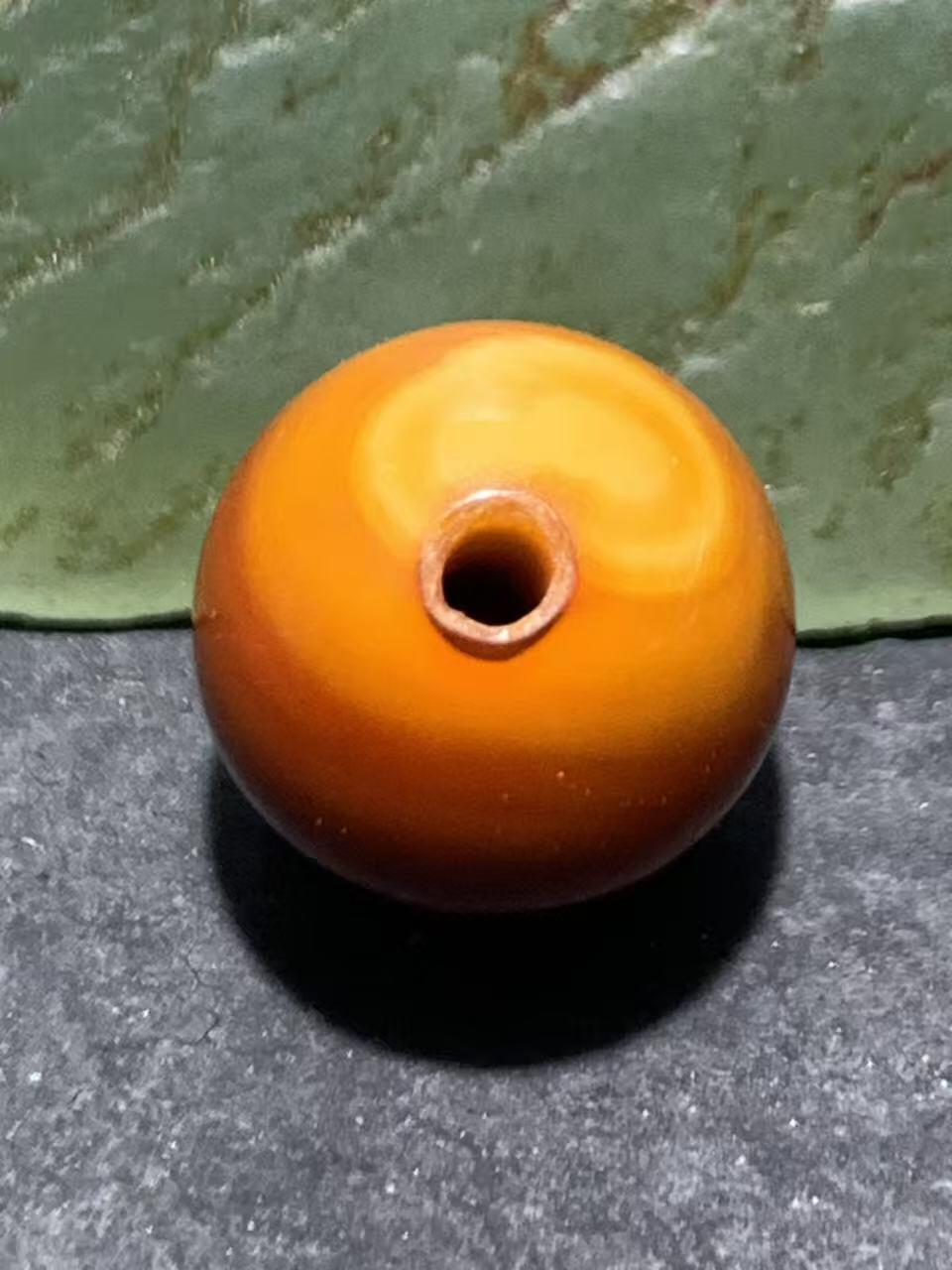 精美高玉化8字天眼纹缠丝玛瑙圆珠一颗，