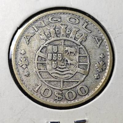 KK钱币收藏小铺 （套币 好品/批量散币 银币）专场  2月预留时间 周末发货 -  1952葡属安哥拉 10埃斯库多银币